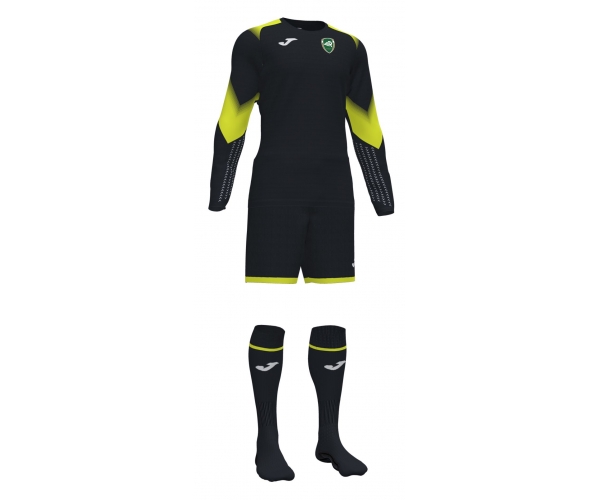 KOMPLET BRAMKARSKI JOMA ZAMORA V JR CZARNY + HERB
